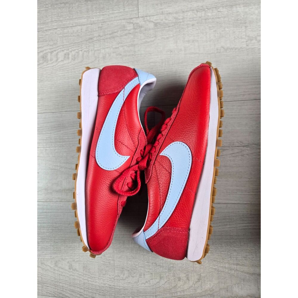 Nike Athletics Retro Red Light Blue Gum Waffle Sole Sneakers Womens Size 7